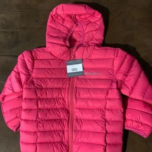 Hot pink toddlers puffer jacket new with tags 2T